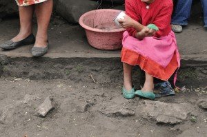 Shoes of poor people in Latin America