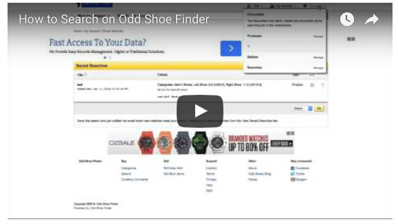 How to search for shoes, save a search and be notified (video)